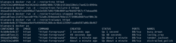 cómo reiniciar docker