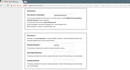 cómo instalar cpanel-whm en centos 8